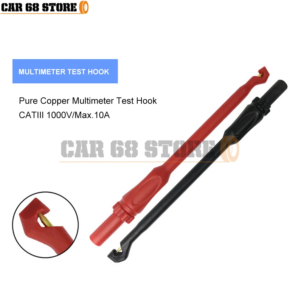 

Multimeter Automotive Test Hook Tool Car Repair Tools Safety Non-Destructive Wire-Piercing Probes With 4mm Jack Puncture Probe