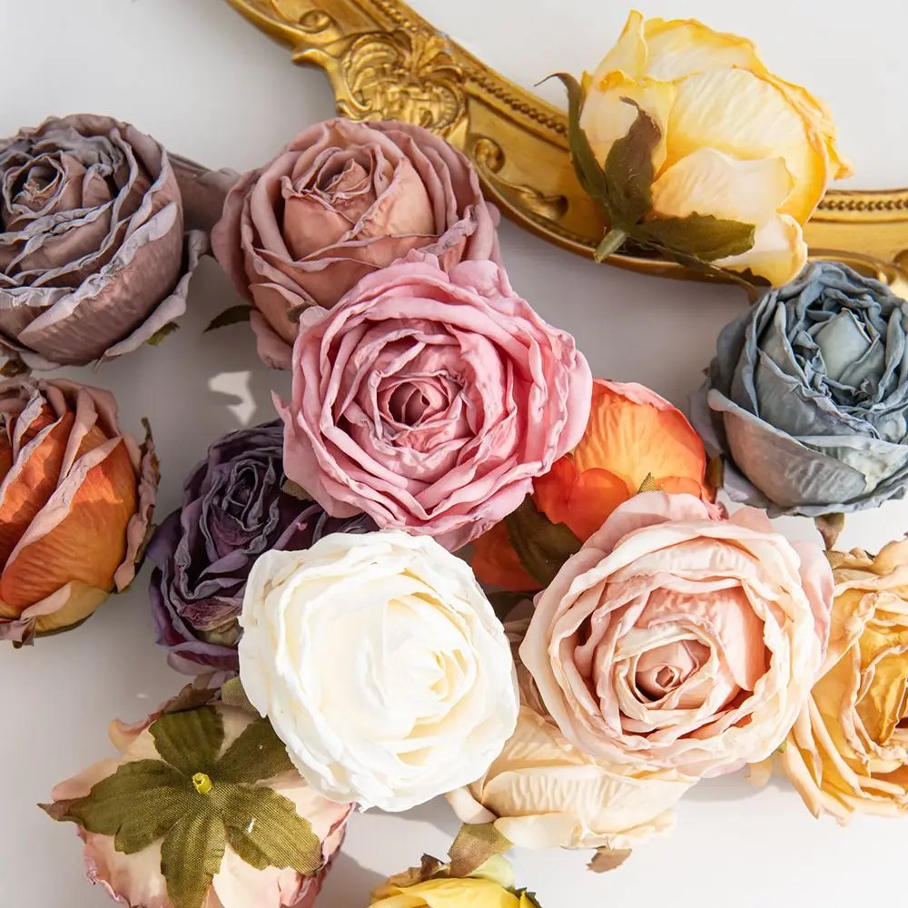 Искусственные цветы шелковые розы 5 штук