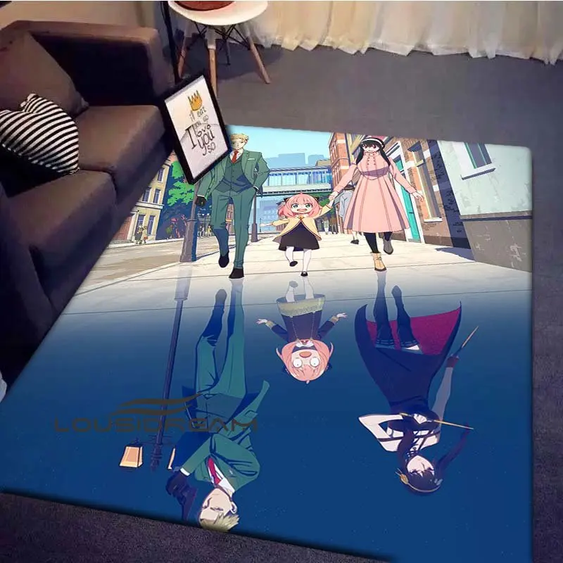 SPY × FAMILY Japanese Anime Cartoon Cute Girl Carpet Children's Game Mat Living Room Bedroom Floor Mat Anti Slip Home Decoration