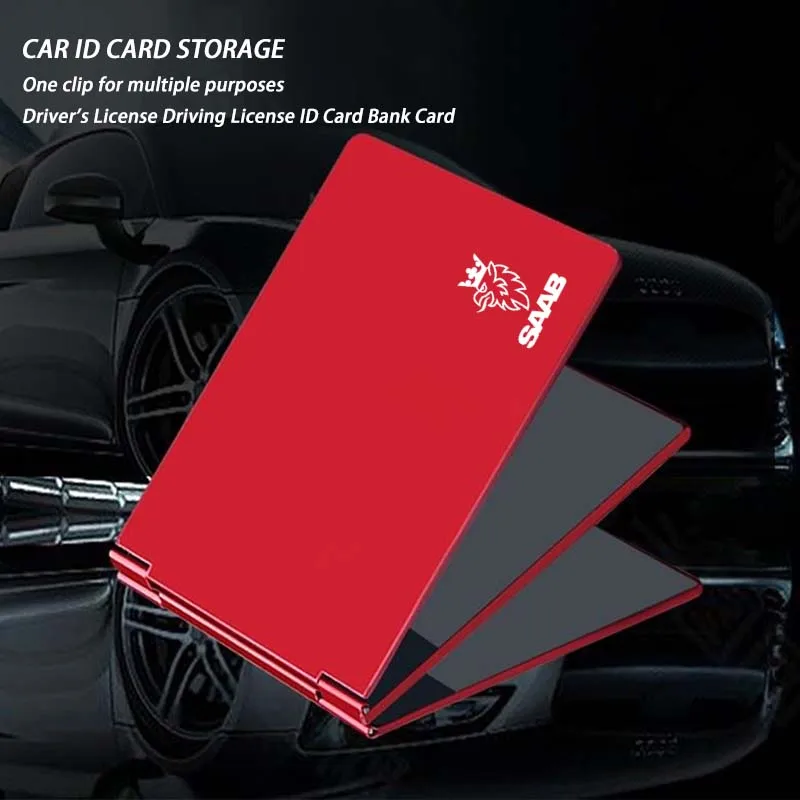 

Car Driver'S License Cover Metal Aluminum Alloy Document Cover For Saab Scania Emblem 93 9 3 95 9 5 900 9000 Accessories