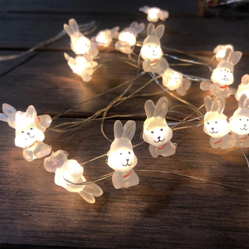 

Easter LED Bunny String Lights Chick String Garland Decoration Home Car Lights Carrot Rabbit Fairy Lights Supplies Easter Gift