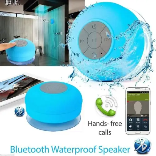

HD Water Resistant Bluetooth 3.0 Shower Speaker, Handsfree Portable Speakerphone