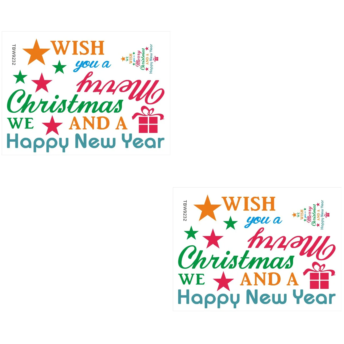 

Wall Window Christmas Decals Holiday Stickersclings Glass Stickerdecorations Treatment Decor