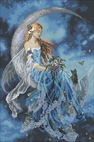 dim70 35393 wind moon fairy counted 16ct 14ct 18ct diy cross stitch sets chinese cross stitch kits embroidery needlework