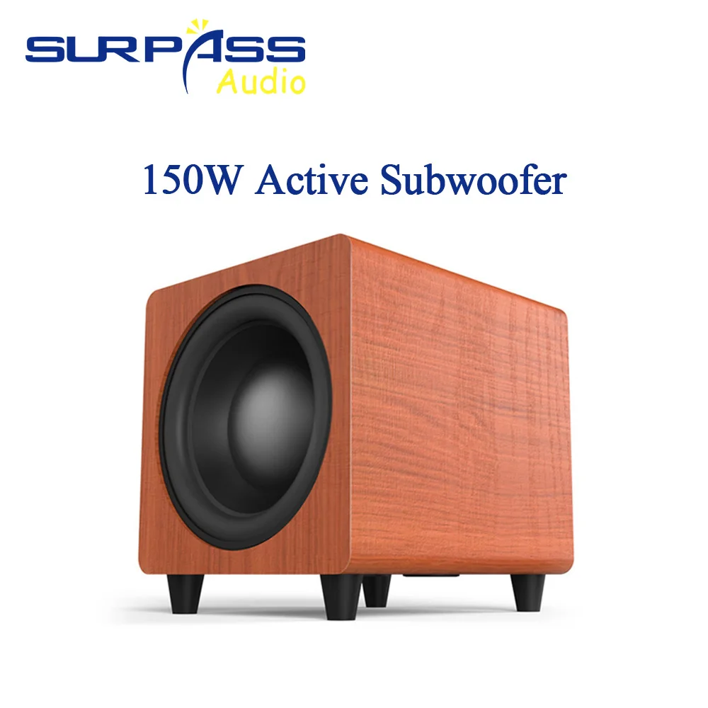 

150W Power Subwoofer Wooden Speaker 10inch Music Woofer Stereo Bass Boombox Column Surround Audio Echo Gallery TV Stage SoundBox