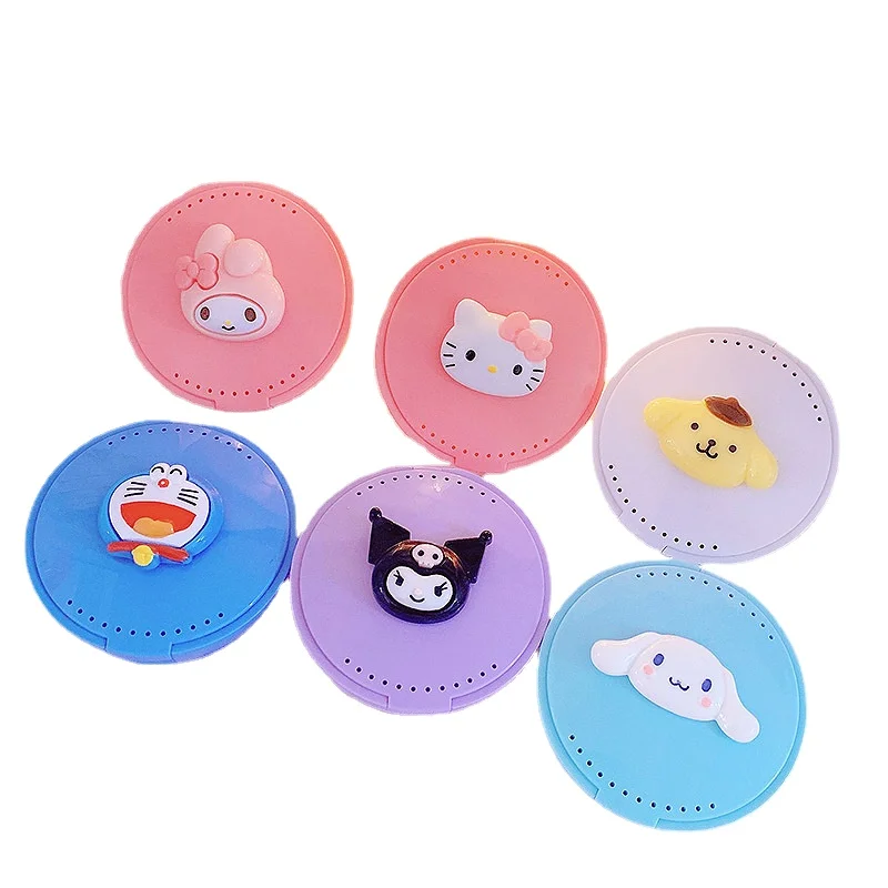 

Контейнер для хранения зубов Kawaii Snario Корица с зеркалом мультяшный Sanrio держатель для зубных протезов милый портативный контейнер для хранен...