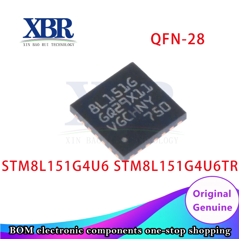 

5 Pieces STM8L151G4U6 STM8L151G4U6TR QFN-28 New Original 100% Quality