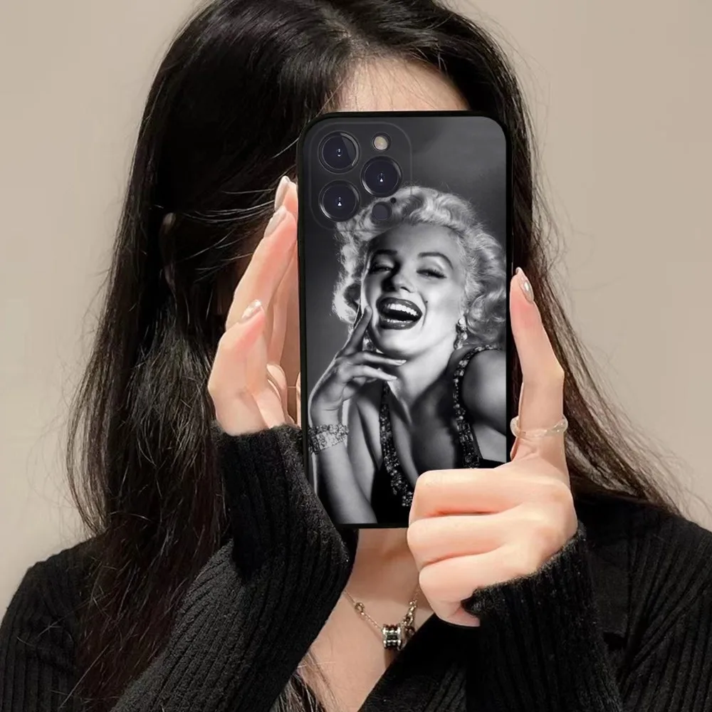 Силиконовый мягкий чехол для подушки Marilyn Monroe iphone 15 14 13 12 11 Pro Mini XS MAX 8 7 6 Plus X XR