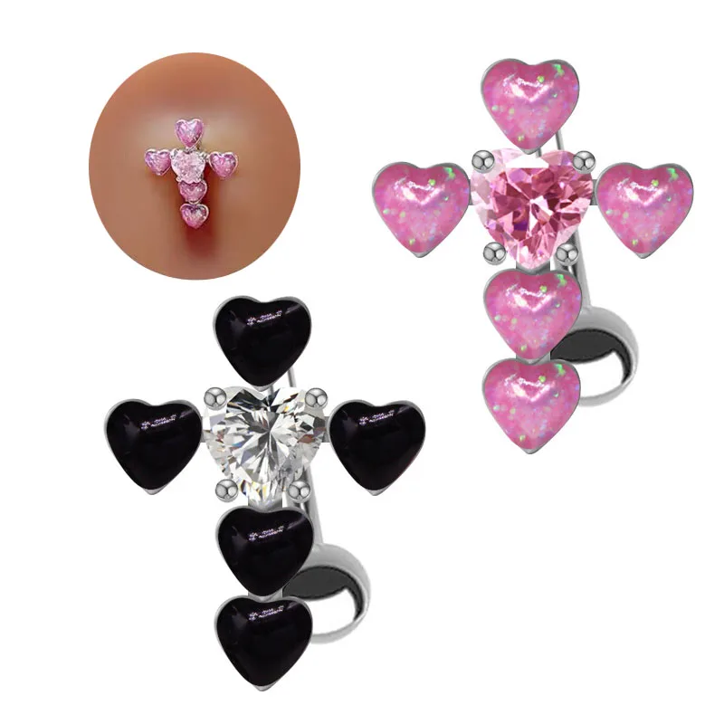 Женское кольцо для пупка из хирургической стали 316L