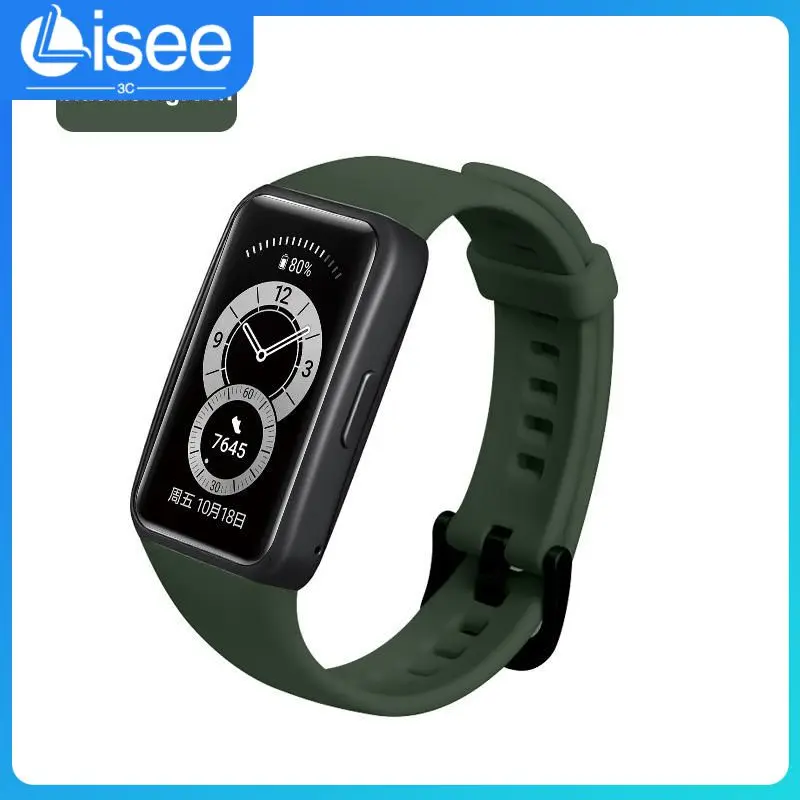 

Monochrome Watchband Soft Fashion Watch Strap Silicone Bracelet Strap For Huawei Sports Band 6