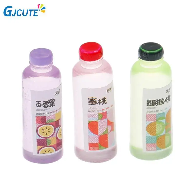 

3PCS 1:12 Scale Mini Coke Fruit Juice Dollhouse Miniature Beverage Bottle Soda Drink Pretend Play Food Toy Kitchen Accessories