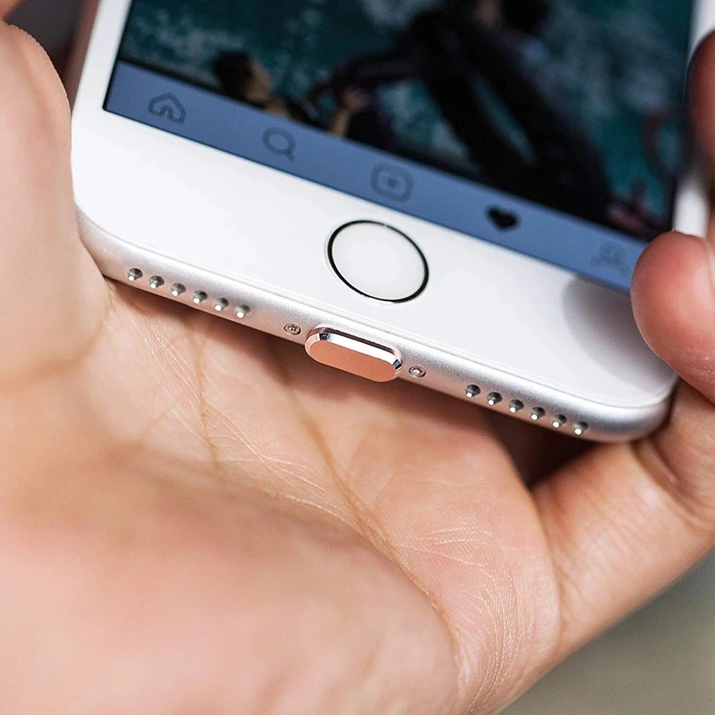 Металлическая Пылезащитная заглушка для зарядного устройства Iphone 12 11 Max Pro XR XS X 8 7