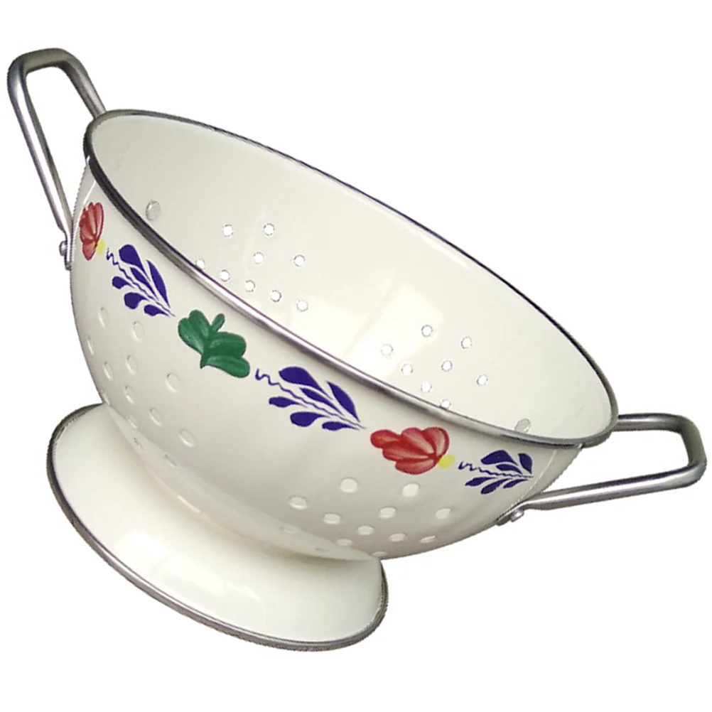 

Fruit Basket Strainer Colander Bowl Washing Vegetable Kitchen Metal Iron Tier Storage Net Mesh Rice Pasta Colanders Wire