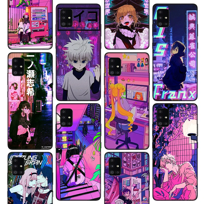 

Anime Vaporwave Glitch Hot Phone Case For Samsung Galaxy A51 A52 A71 A72 A42 A32 A22 A12 5G A02S A31 A21S M12 M21 M31S M32 Cover