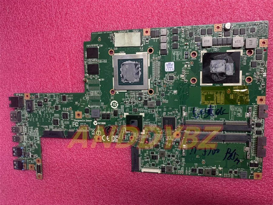 

Used Original MS-17731 FOR MSI ms-1773 GS70 GS72 Laptop Motherboard with I7-5700HQ AND GTX965M GPU TESED OK