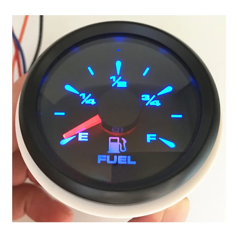 52 мм автоматические белые указатели уровня топлива 0-190 Ом 10-180 измерители для