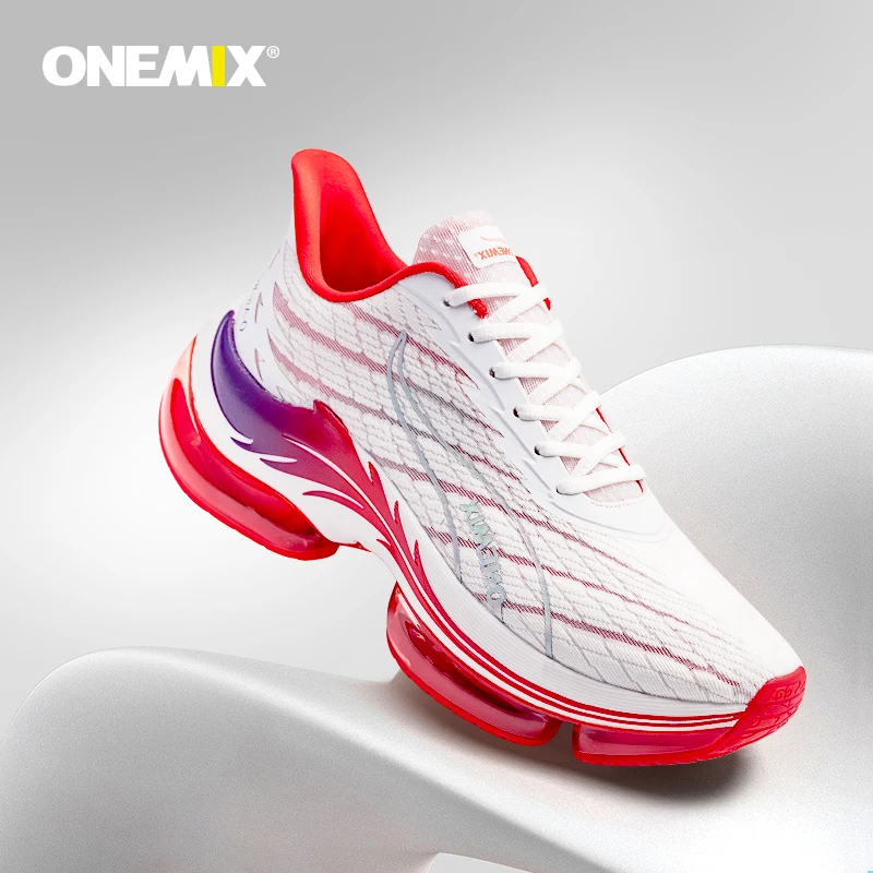 

ONEMIX 2023 High Quality Running Shoes Men Air Cushion Athletic Breathable Damping Fitness Shoe Outdoor Women Casual Trainer