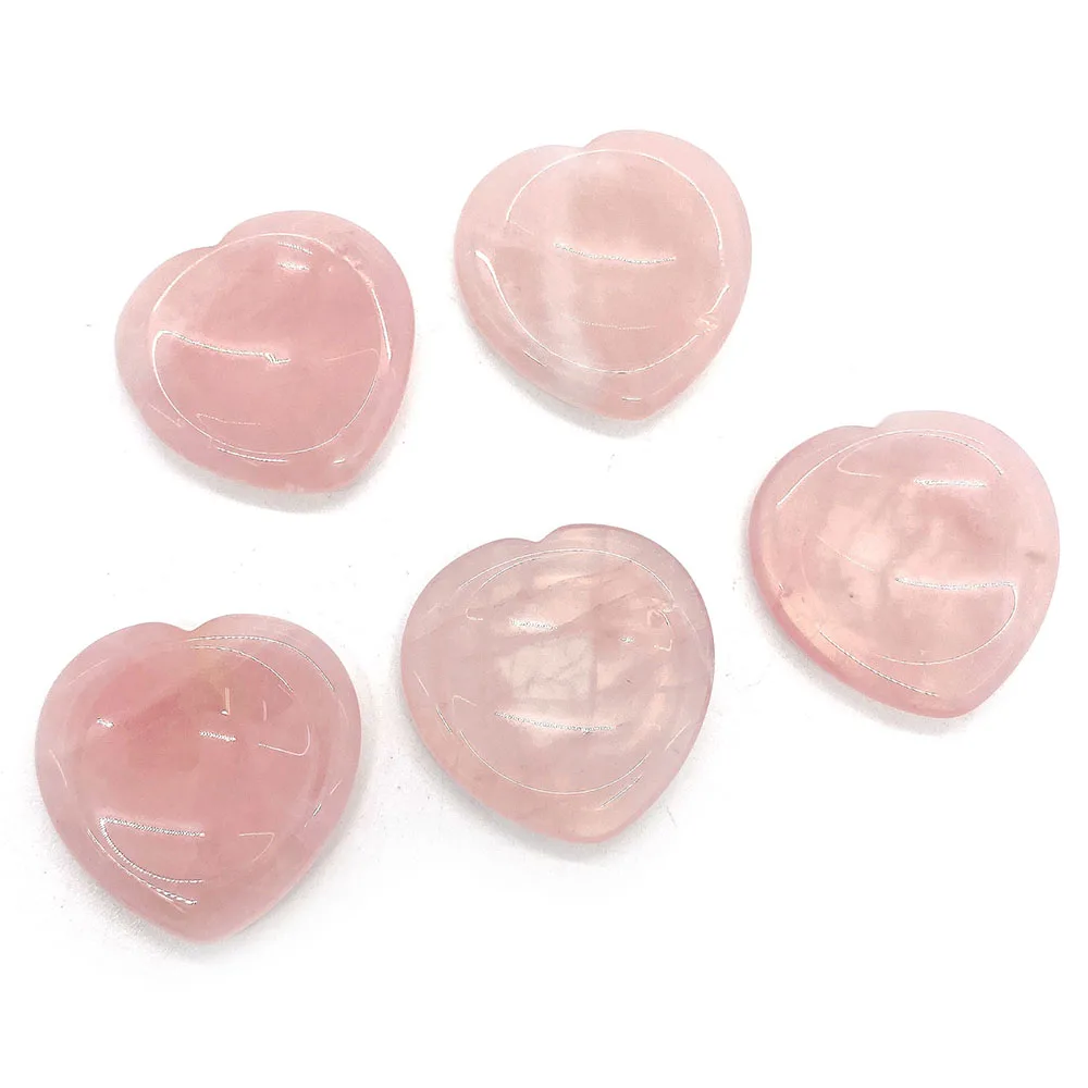 

Worry Palm Stone Concave Heart Pocket Natural Energy Gem Pink Crystal Mditation Finger Massage Stone ReikiHealing Health Crystal