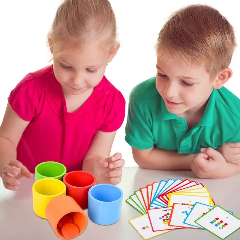 

Color Classification Cup Safe And Durable Color Matching Sorting Cups Montessori Teaching Classification Puzzle Toy