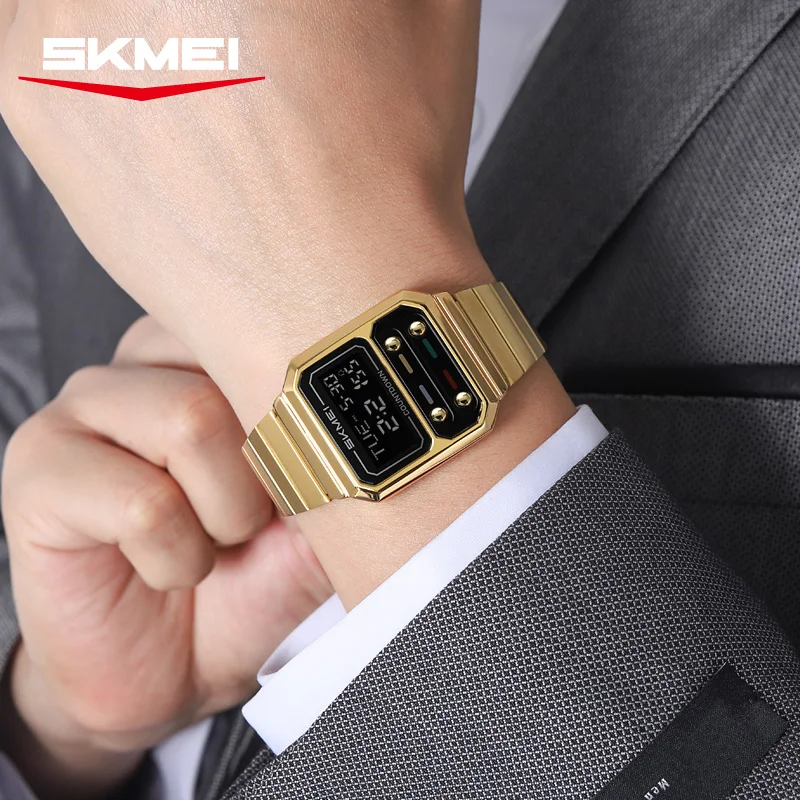 SKMEI 2448, роскошные спортивные цифровые электронные ретро-часы с будильником времени для женщин, водонепроницаемые наручные часы с хронографом zegarek męski (art.: 3920d35c2befe) - 3920d35c2befe