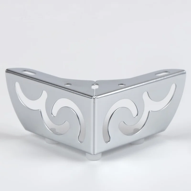 

4pcs Metal Furniture Table Legs Square Sofa Cabinet Feet Hollow Carving for Furniture Leg Replacement Accessories Foot Bed Riser