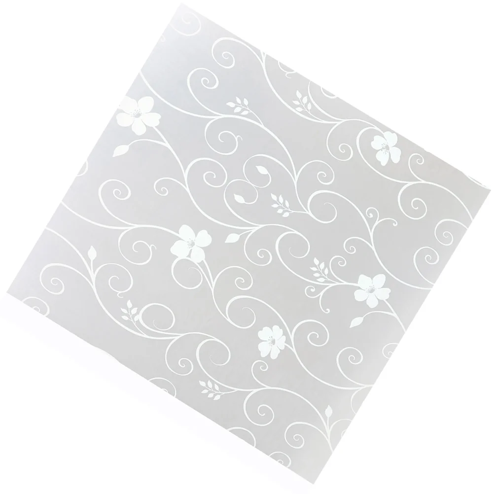 

Decorative Self-Adhesive Privacy Window Film Iron Flower Frosted Glass Sticker Window Decals for Bathroom Bedroom Office