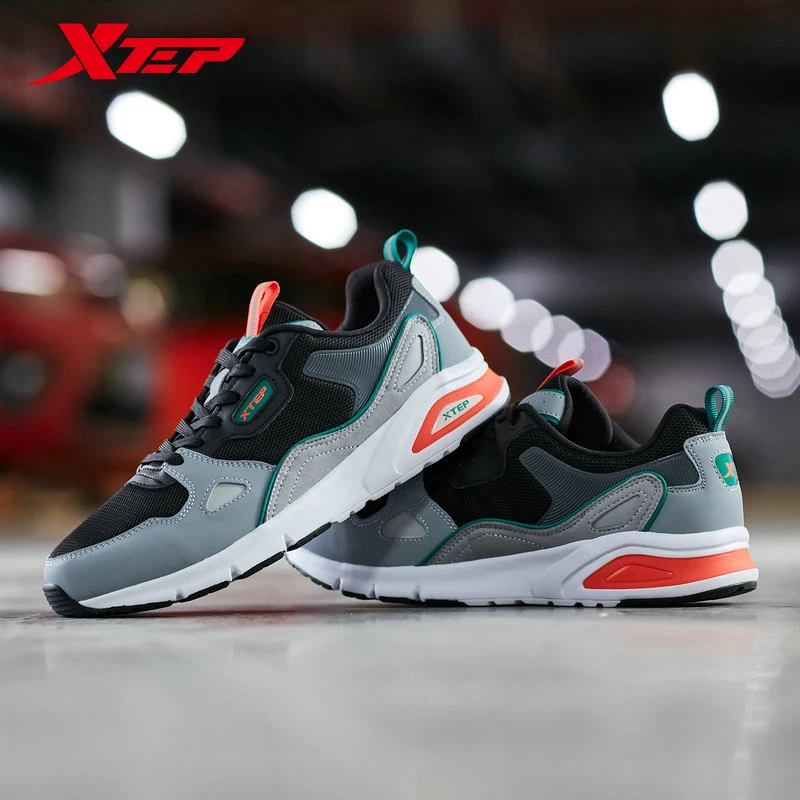 

Xtep Men Mesh Lifestyle Shoes Breathable Stylish Running Sport Sneaker Leisure Travel Shoes 981219320039