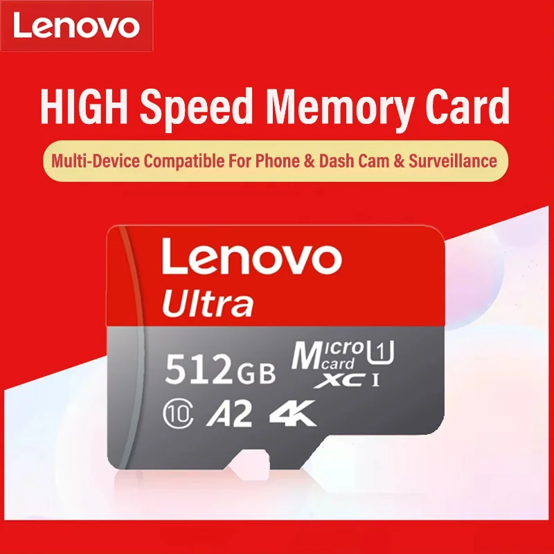 Фото Новая карта памяти Lenovo класса 10, высокая емкость, 1 ТБ, 2 ТБ, SD-карта памяти, флэш-карта Micro TF для компьютера/мониторинга/телефона/камеры №3