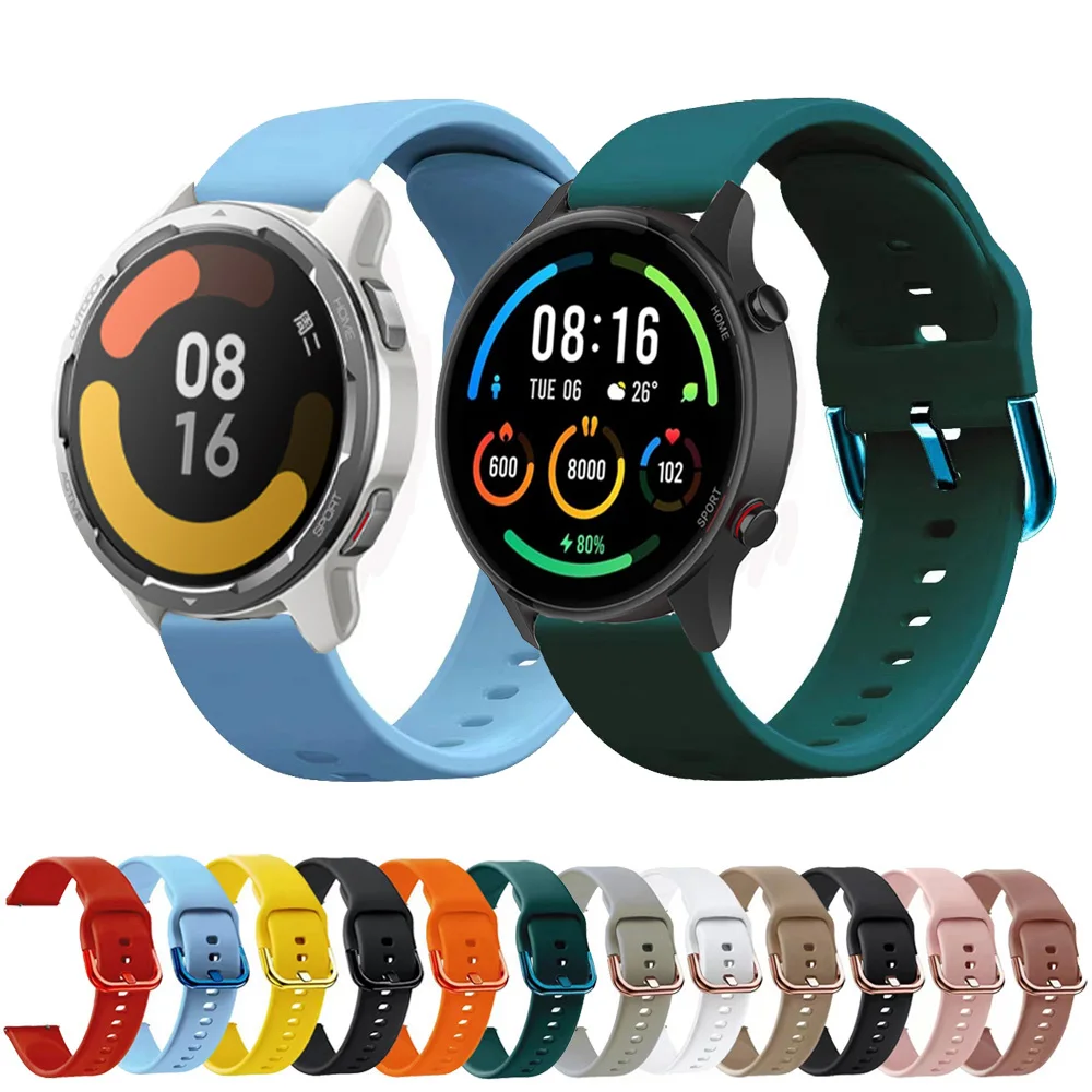 

Ремешок силиконовый для Xiaomi Watch, цветной спортивный быстросъемный Браслет Для Xiaomi Watch S1/Color 2/Realme Watch 2, 22 мм