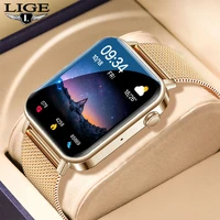 lige smart watch full touch hd screen bluetooth call heart rate sleep monitoring waterproof smart wristbands sports watch women