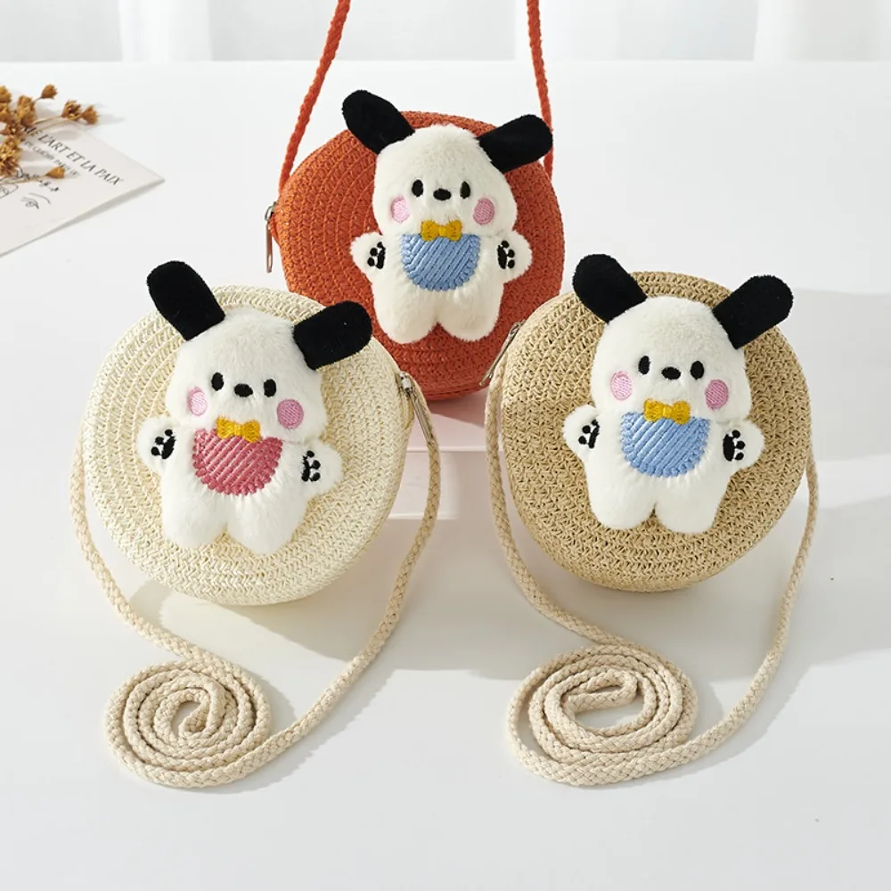 Повседневные однотонные соломенные сумки на плечо маленькие мессенджеры