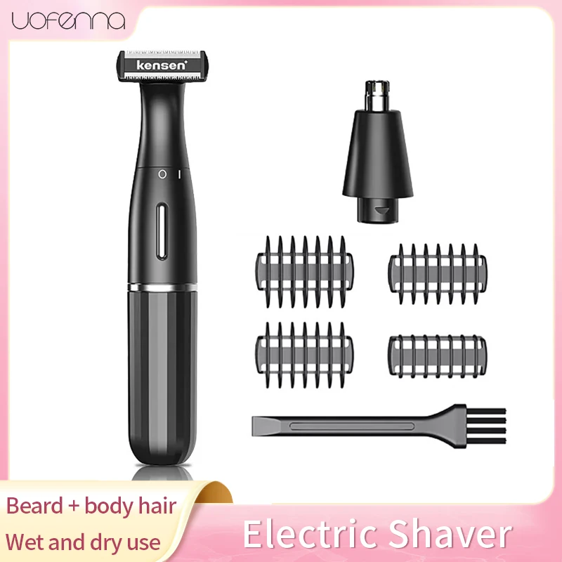 

Men's Electric Shaver Nose Hair Trimmer Waterproof Razor Man Epilator Trimming Sideburns Eyebrows Beard Hair Clipper Rechargeble