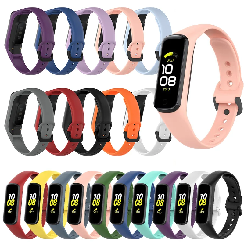 

Цветной ремешок для Samsung Galaxy Fit 2 SM-R220, сменный Браслет для Samsung Galaxy Fit 2 SM-R220, мягкие ремешки из ТПУ