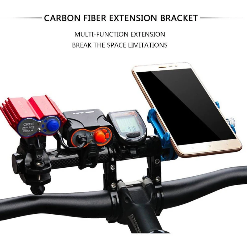 

10/20/30cm Bike Extension Rack Mountain MTB Bike Cycling Headlight Bracket Tube Bicycle Handlebar Extender Holder Accessories