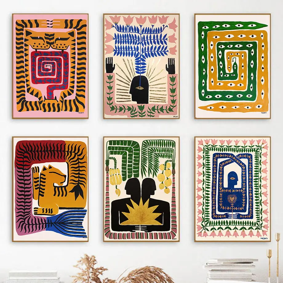 Абстрактный постер в стиле Древнего Египта