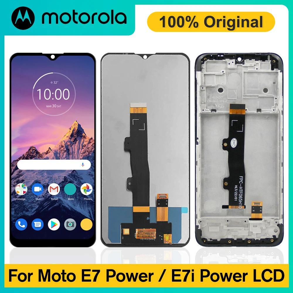 6.51&quot Original For Motorola Moto E7 Power PAMH0001IN LCD Display E7i XT2097-13 Touch Screen Digitizer Assembly - купить по