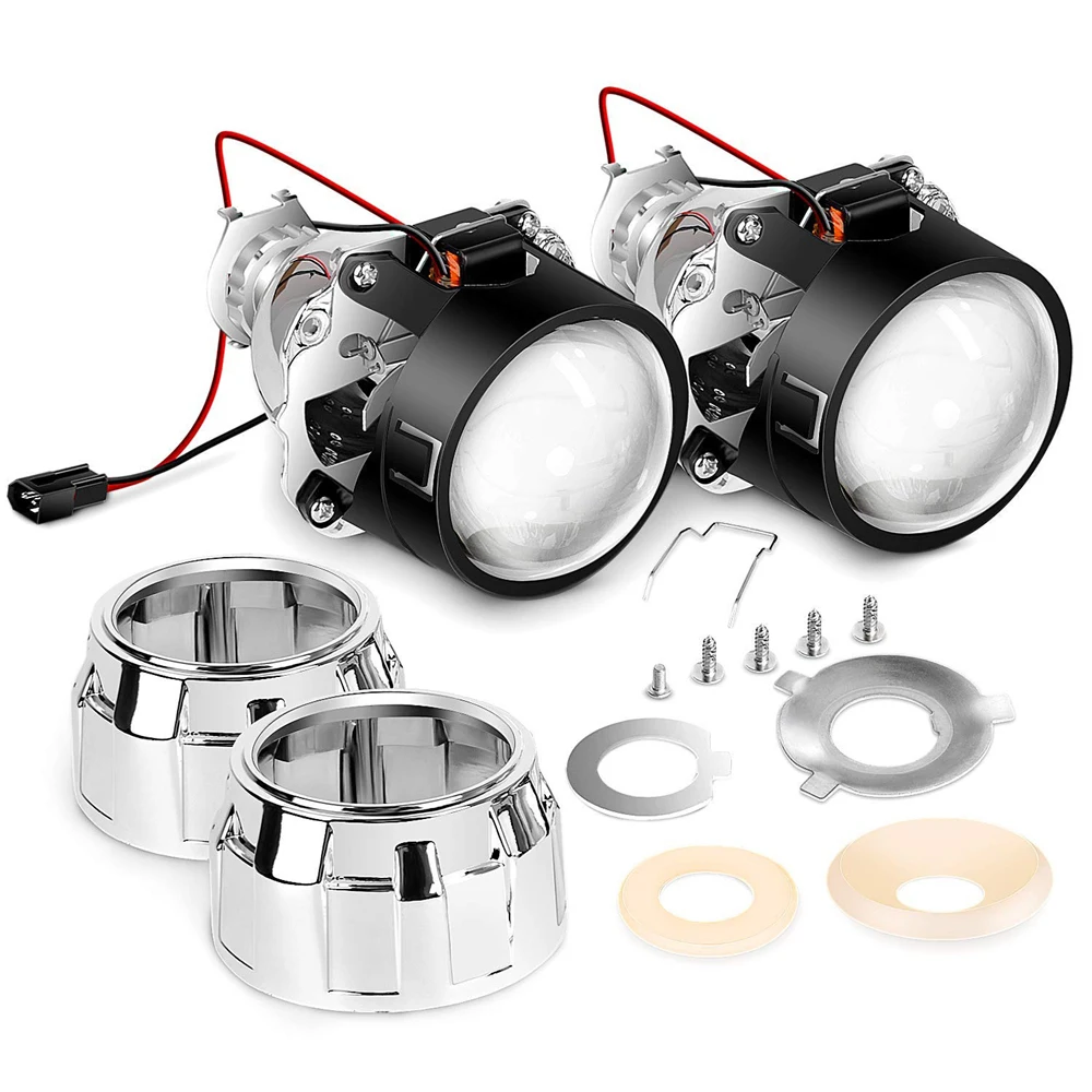 

Universal 2.5 Inch Bi-Xenon Projector Lens Driving Light DRL Headlights H4 H7 9005 9006 H1 HID/LED Car Retrofit Styling Use