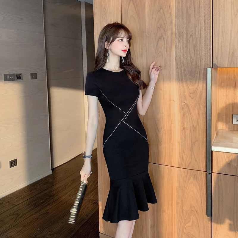Fashion Tight Dress Women Elegant Short 