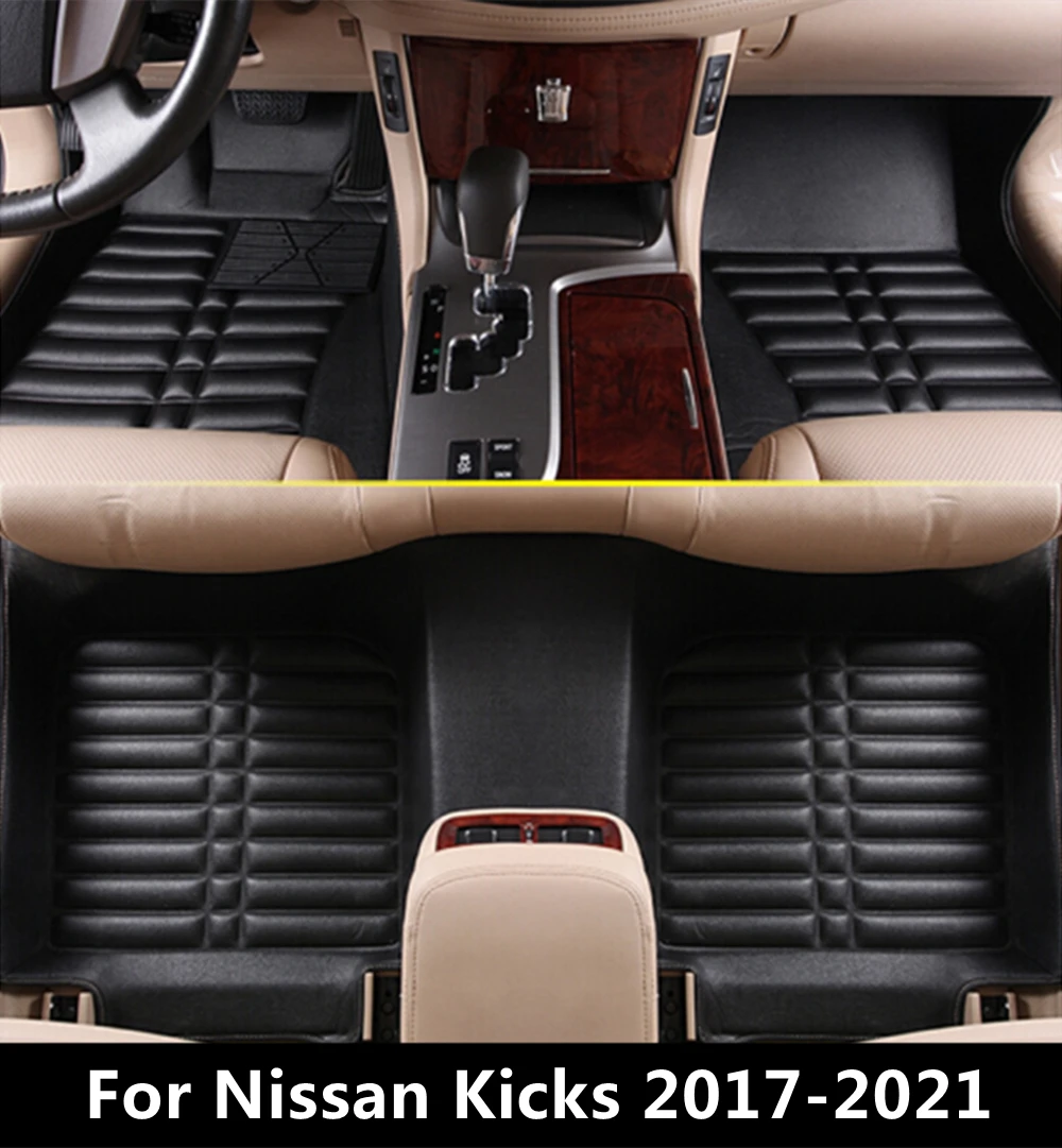 

SJ 3D Waterproof Custom Car Floor Mats Front & Rear FloorLiner Styling Auto Carpet Mat FIT For Nissan Kicks 2017-2018-19-2021