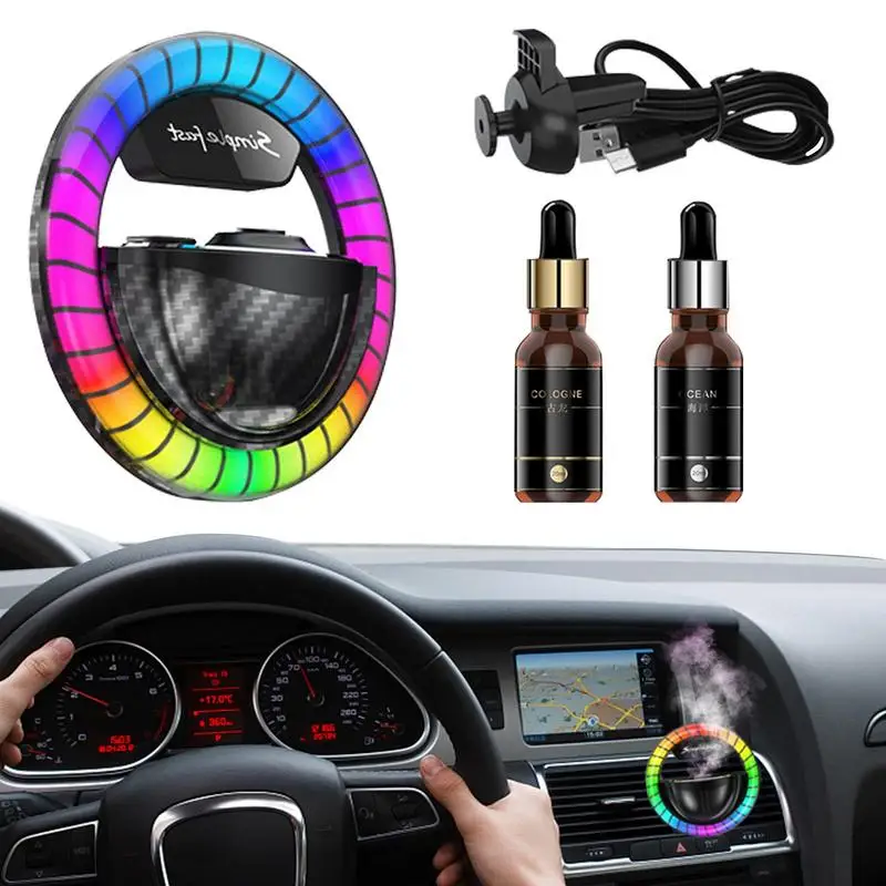 

Car air freshener auto Diffuser Vent Clip vehicles Light Built With High Capacity Battery Air Perfume Car Interior Accessories