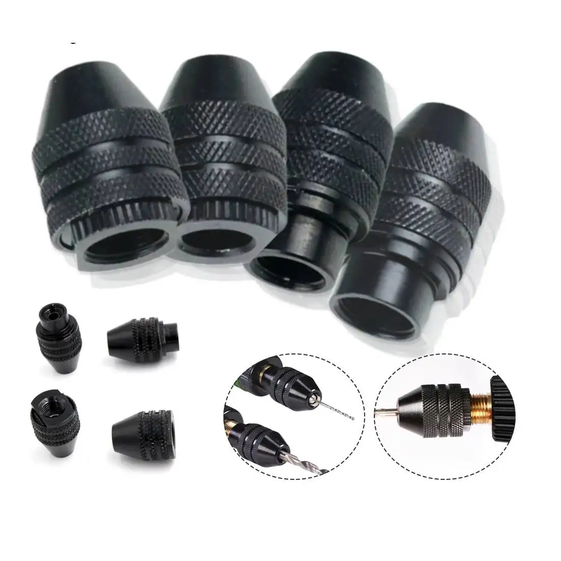 

0.3-3.2mm Multi Drill Chuck Keyless For Dremel Rotary Tools Keyless Drill Bit Chucks Adapter Converter Universal Mini Chuck