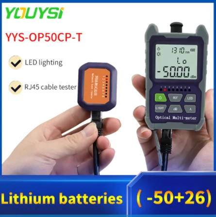 

FTTH Mini Optical Power Meter YYS-OP50A OPM Fiber Optical Cable Tester SC/FC/ST Universal Interface Connector