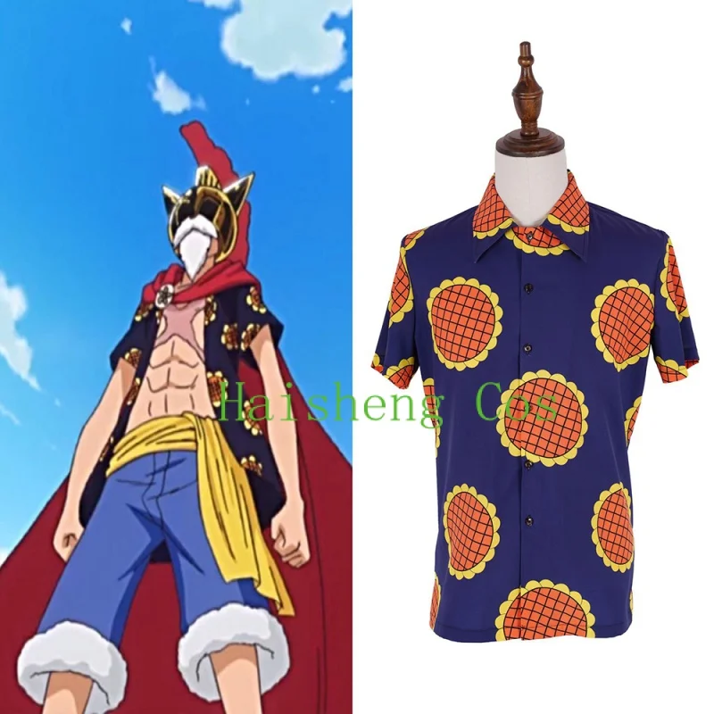 

Обезьянка д. Luffy печатная рубашка мужская аниме цельный цветок Повседневная рубашка с коротким рукавом топы футболки