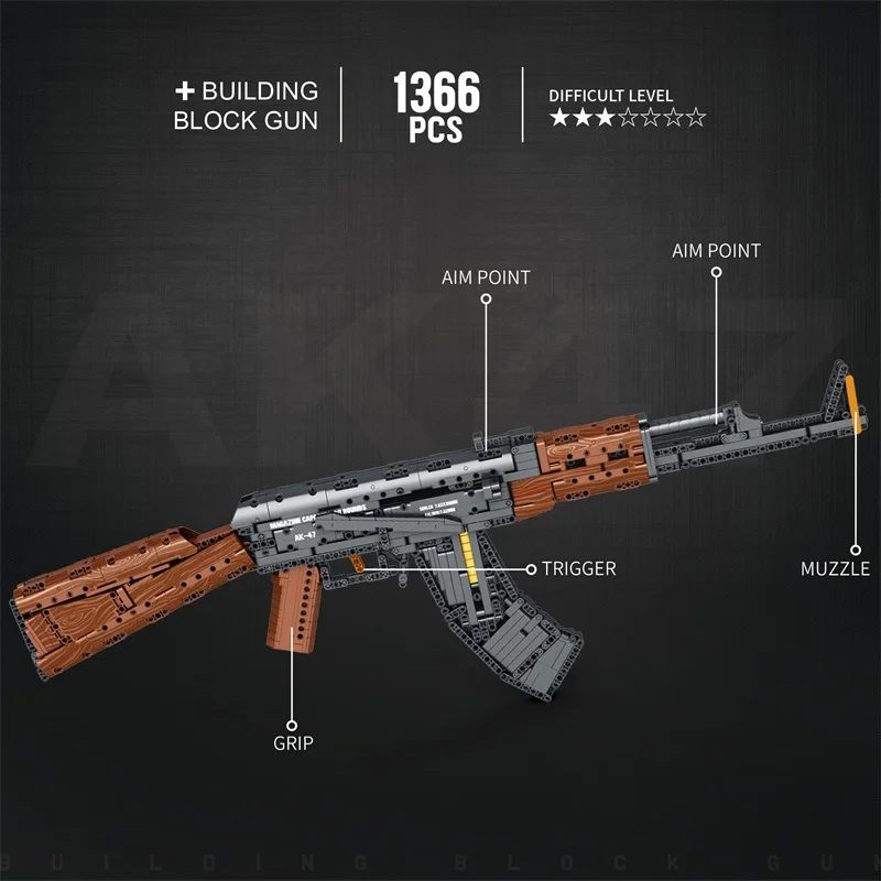 Высокотехнологичный спецназ военный пистолет WW2 оружие русская AK-47 штурмовая