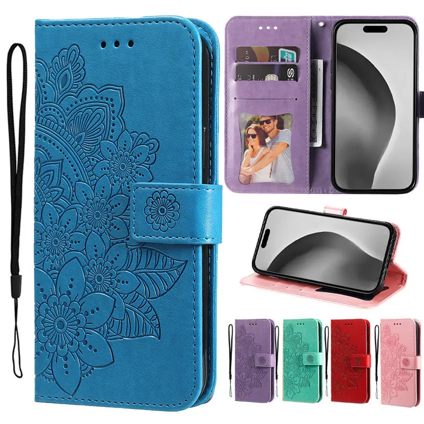 Чехол Datura с цветами для Xiaomi Mi 10i 10T 10X 11 11i 11T 11X 12 12S 12T 12X Cicvi 4 Pro Lite Ultra кожаный