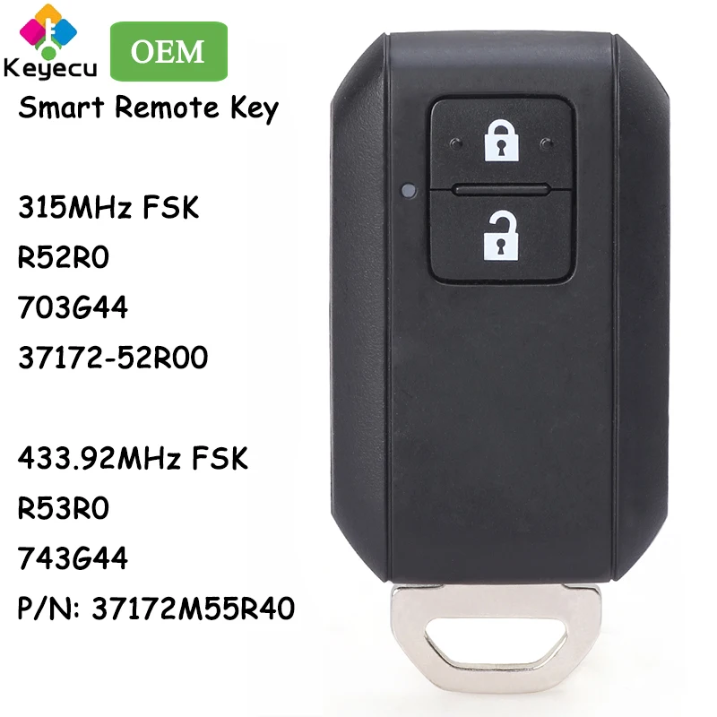 

KEYECU OEM умный дистанционный Автомобильный ключ с 2 кнопками 315 МГц 433 МГц чип ID47 для Suzuki Ertiga Jimny SX4 Vitara Swift Splash Wagon R