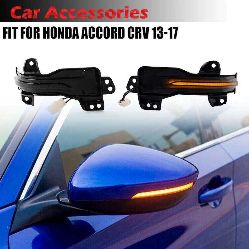 

Rhyming, 2 шт., динамический фонарь для боковой двери, указатель поворота, зеркальный индикатор, мигалка для Honda CRV 2013-2021 Accord GK5 XRV