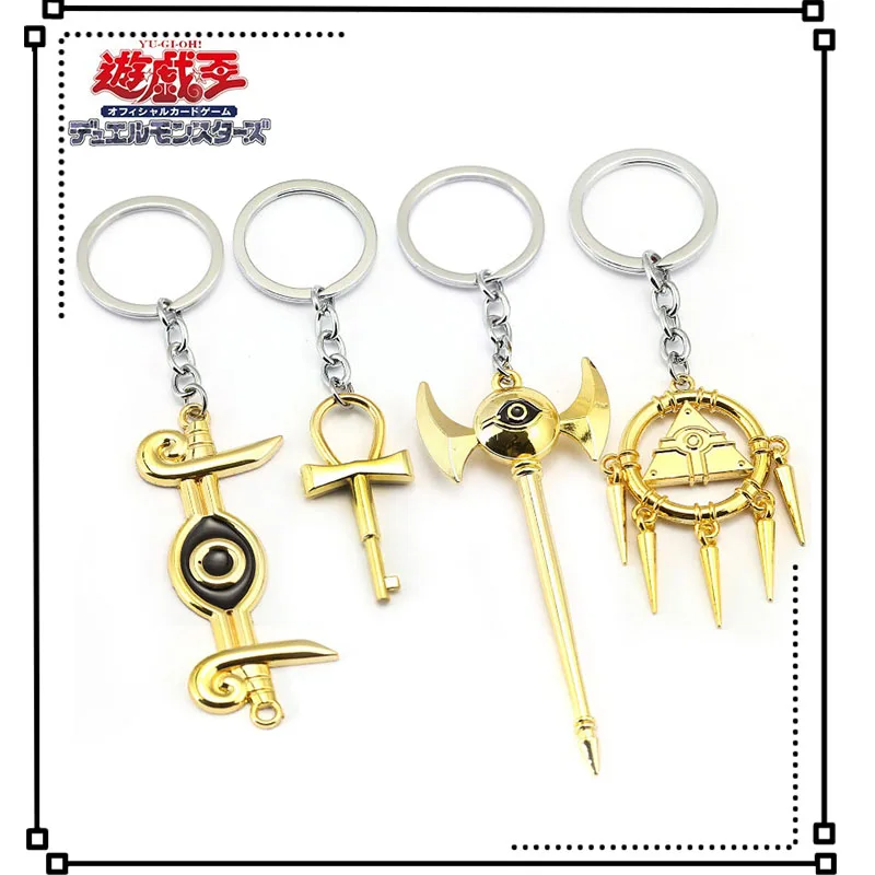 

Yu-Gi-Oh! Anime Millennium Puzzle Keychain Sennen Item Pendant Eye of The Millennium Wheel Wisdom Yugioh Accessories Toy Figures