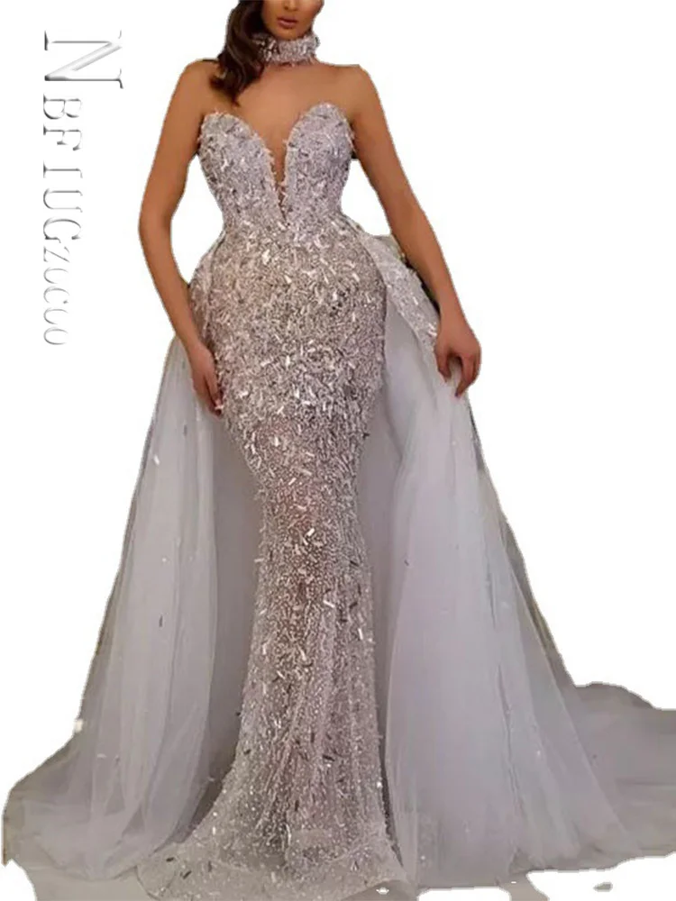 

Quality of The New 2022 Sexy Dress Sequined Fishtail V Sleeveless Long Temperament Party Evening Dress