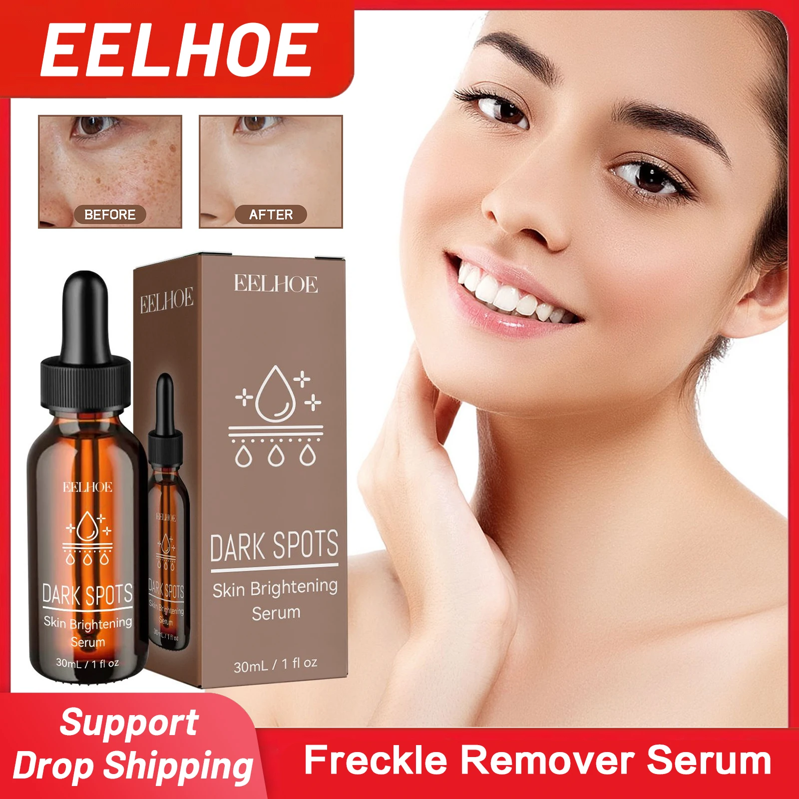 

Freckle Remover Serum Anti Dark Spots Melanin Correcting Fade Pigmentation Whitening Moisturizing Melasma Brighten Face Essence